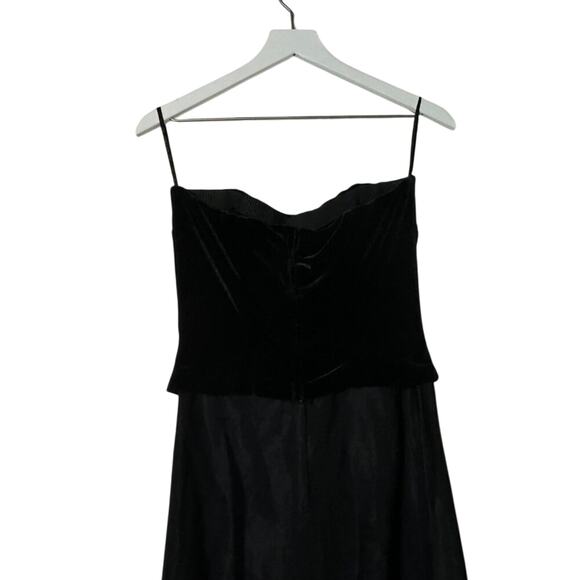 Scott McClintock Millennium 2000 Strapless Sequin Velvet Bodice Satin Gown 8 - Picture 6 of 12